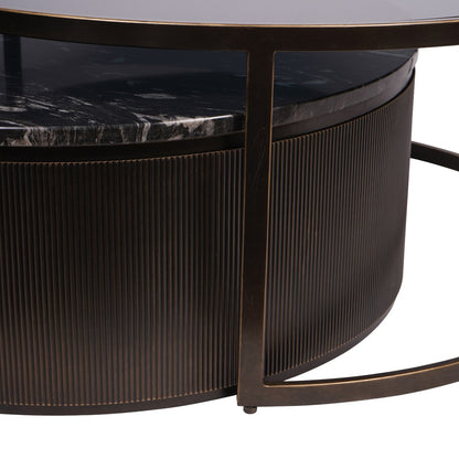 Belvedere Black Set of 2 Nesting Coffee Tables