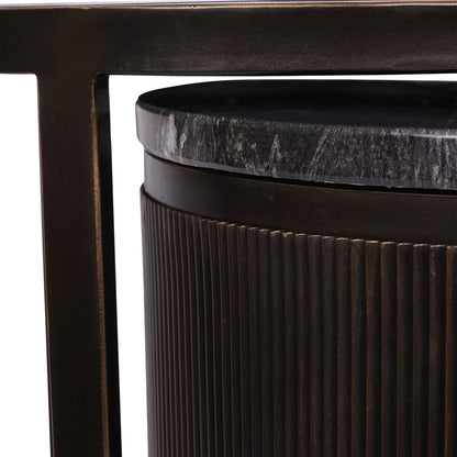 Belvedere Black Set of 2 Nesting Side Tables