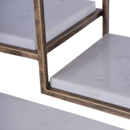 Belvedere Aged Gold Multi Tier Stand Large
