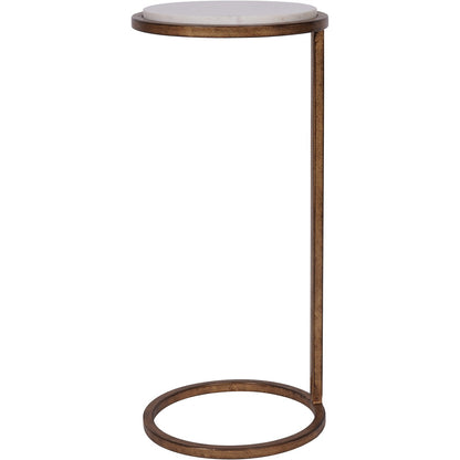 Iota Accent Table White Banswara Marble