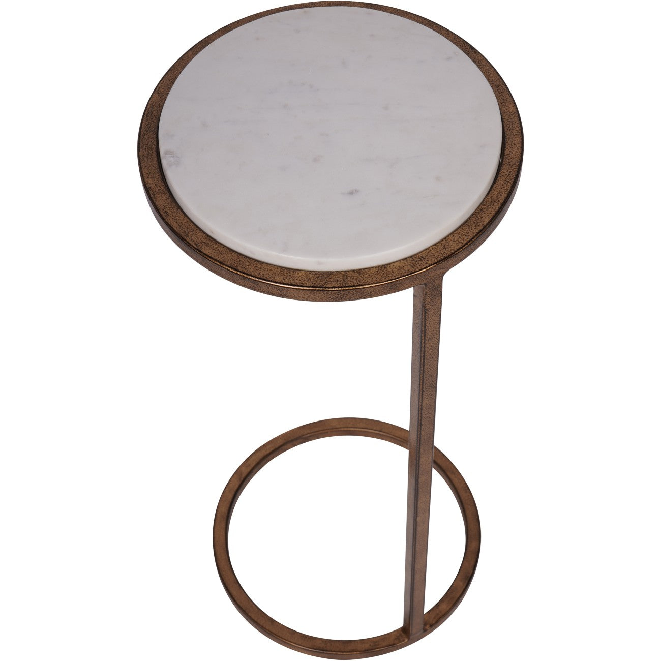 Iota Accent Table White Banswara Marble