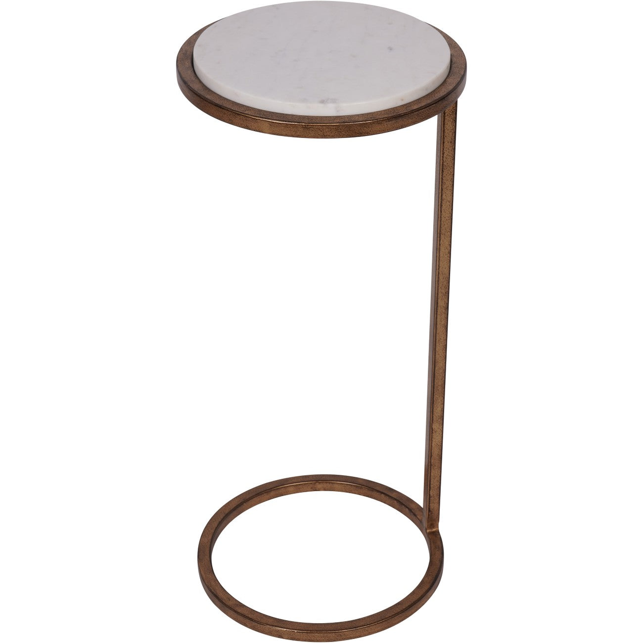 Iota Accent Table White Banswara Marble