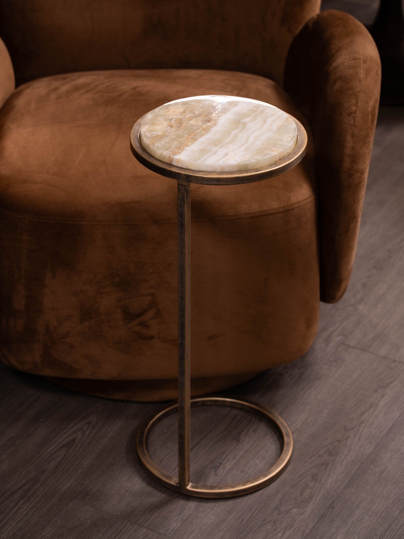 Iota Accent Table Green Onyx