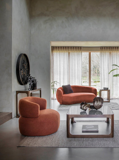 Thorpe Square Metal and Glass Side Table