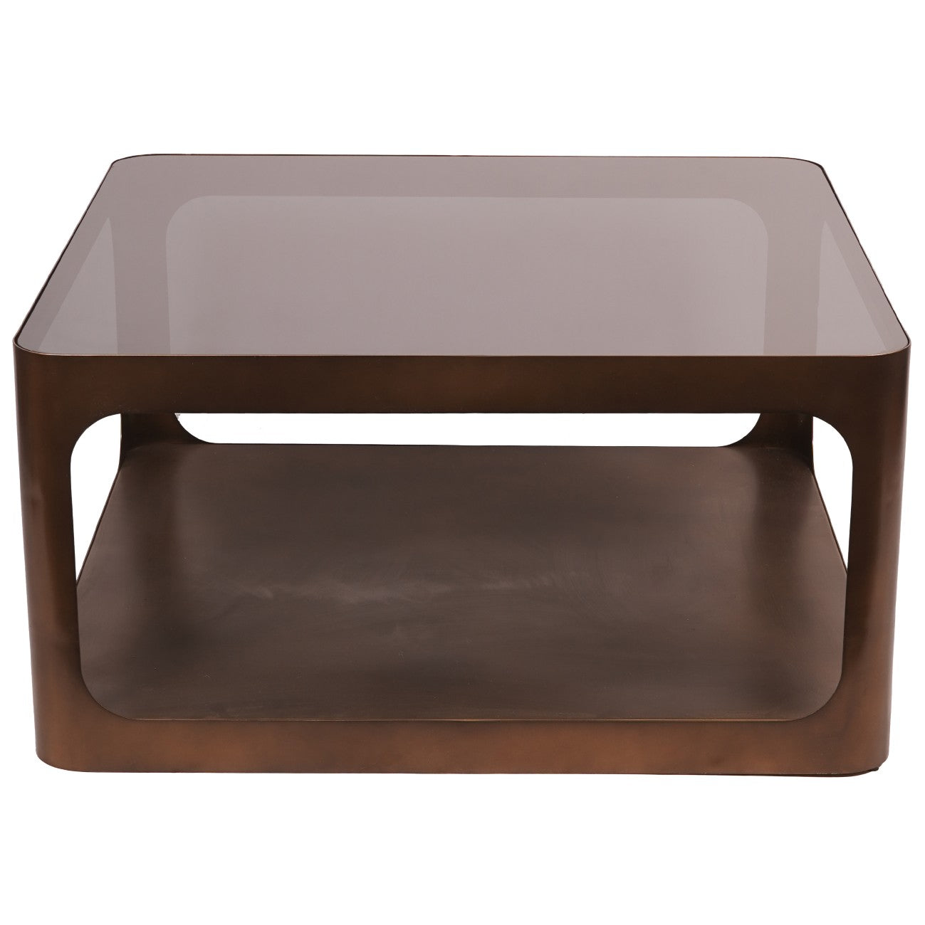 Thorpe Metal and Glass Square Coffee Table