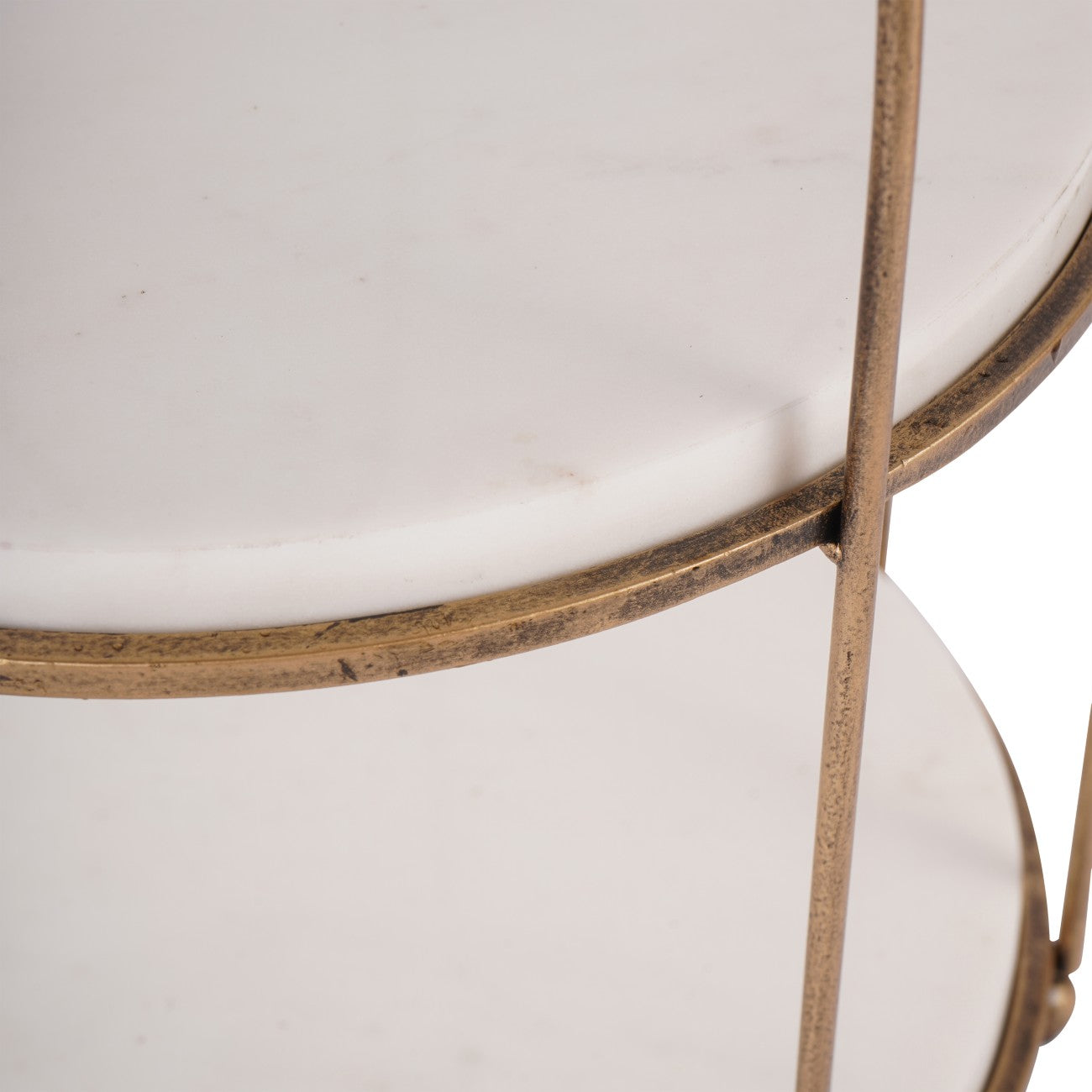 Belvedere Aged Gold Two Tiered Stand