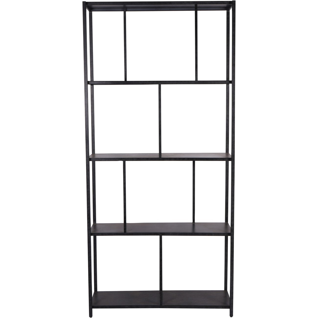 Brooks Tall Metal Shelving Unit Mottled Black