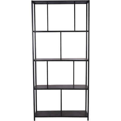 Brooks Tall Metal Shelving Unit Mottled Black