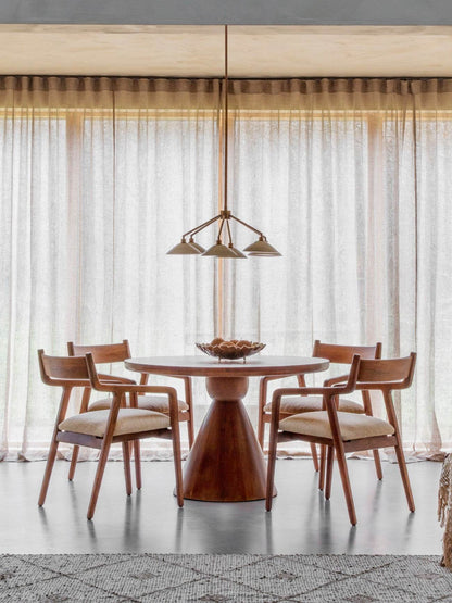 Monterey Round Wooden Dining Table - Pak Tao