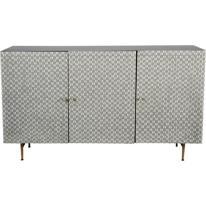 Burgess Bone Inlay 3 Door Buffet Sideboard