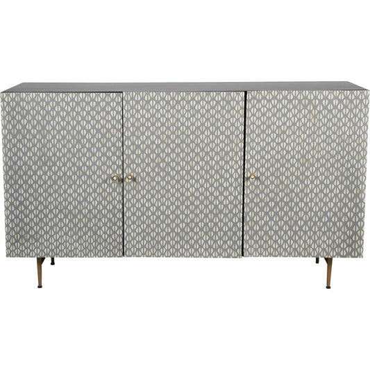Burgess Bone Inlay 3 Door Buffet Sideboard