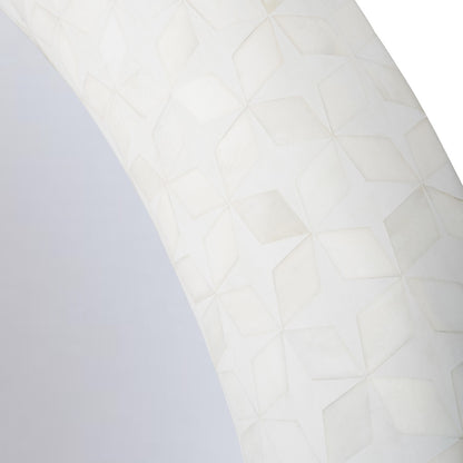 Aspen Bone Inlay Round Mirror 100cm