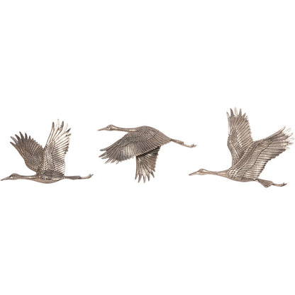 Crane Trio Cast Aluminium Wall Art