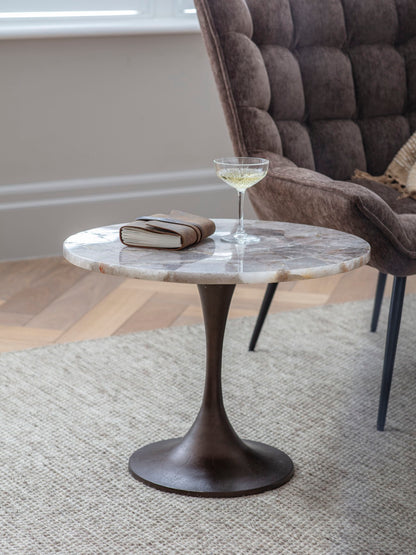 Bosworth Smokey Quartz Side Table 60cm