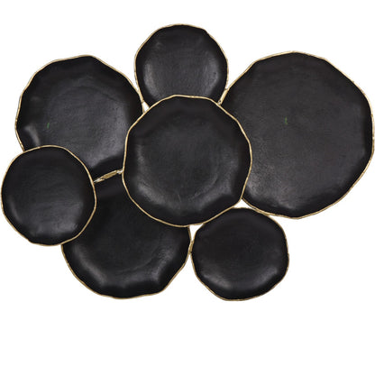 Arlow 7 Disc Black Metal Wall Art