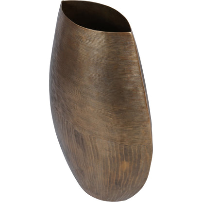 Southwold Textured Oval Antique Brass Vase 80cm