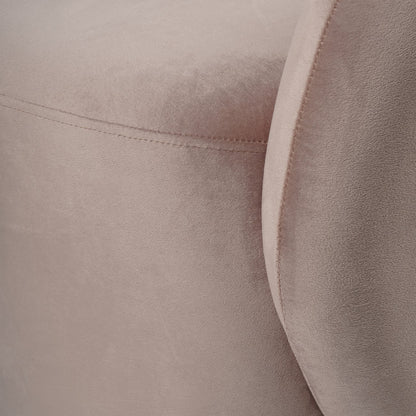 Bingham Upholstered Swivel Chair Soft Velvet Dusky Pink