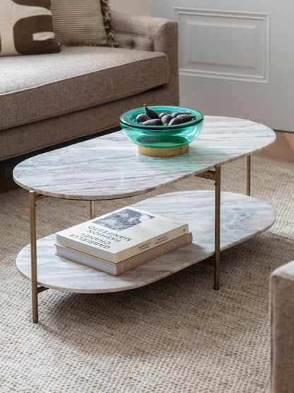 Toronto Marble Top and Base Coffee Table - Pak Tao