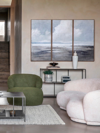 Hazy Horizons Set of 3 Framed Canvas Wall Art 180x120cm