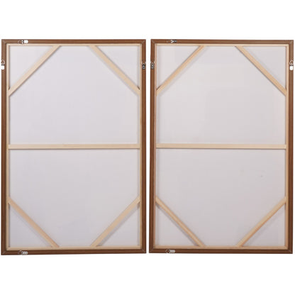 Modern Abstract Set of 2 Framed Canvas Wall Art 160x120cm