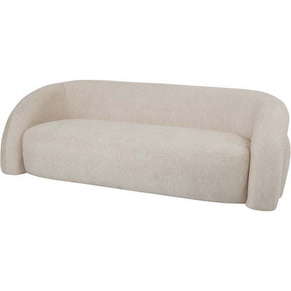 Casa Upholstered Curved Two Seater Sofa Cream