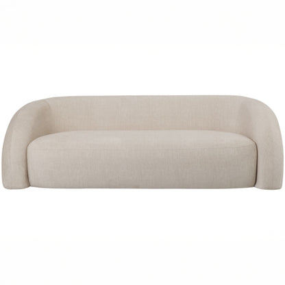 Casa Upholstered Curved Two Seater Sofa Cream