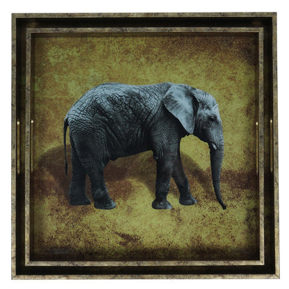 Elephant Decorative Set of 2 Nesting Trays