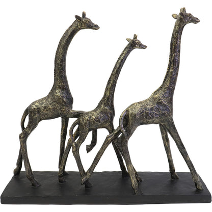 Family Of Three Giraffes Sculpture