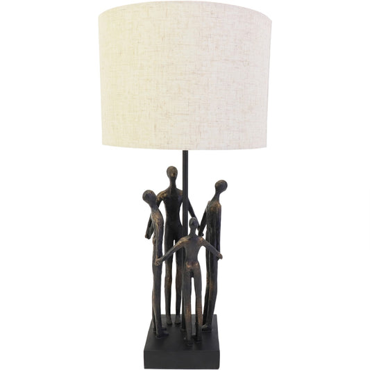 Family Sculpture Lamp with Shade