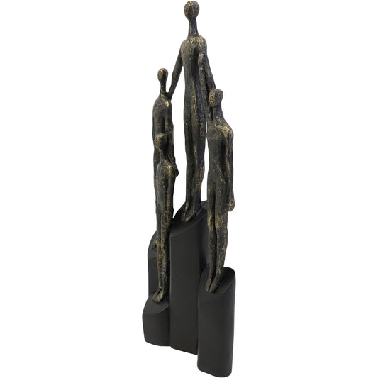 Abstract Family Sculpture on Hearts Plinth