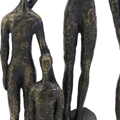 Abstract Family Sculpture on Hearts Plinth