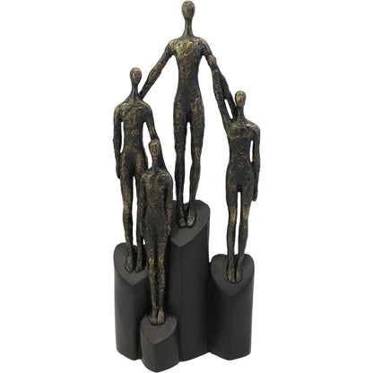 Abstract Family Sculpture on Hearts Plinth