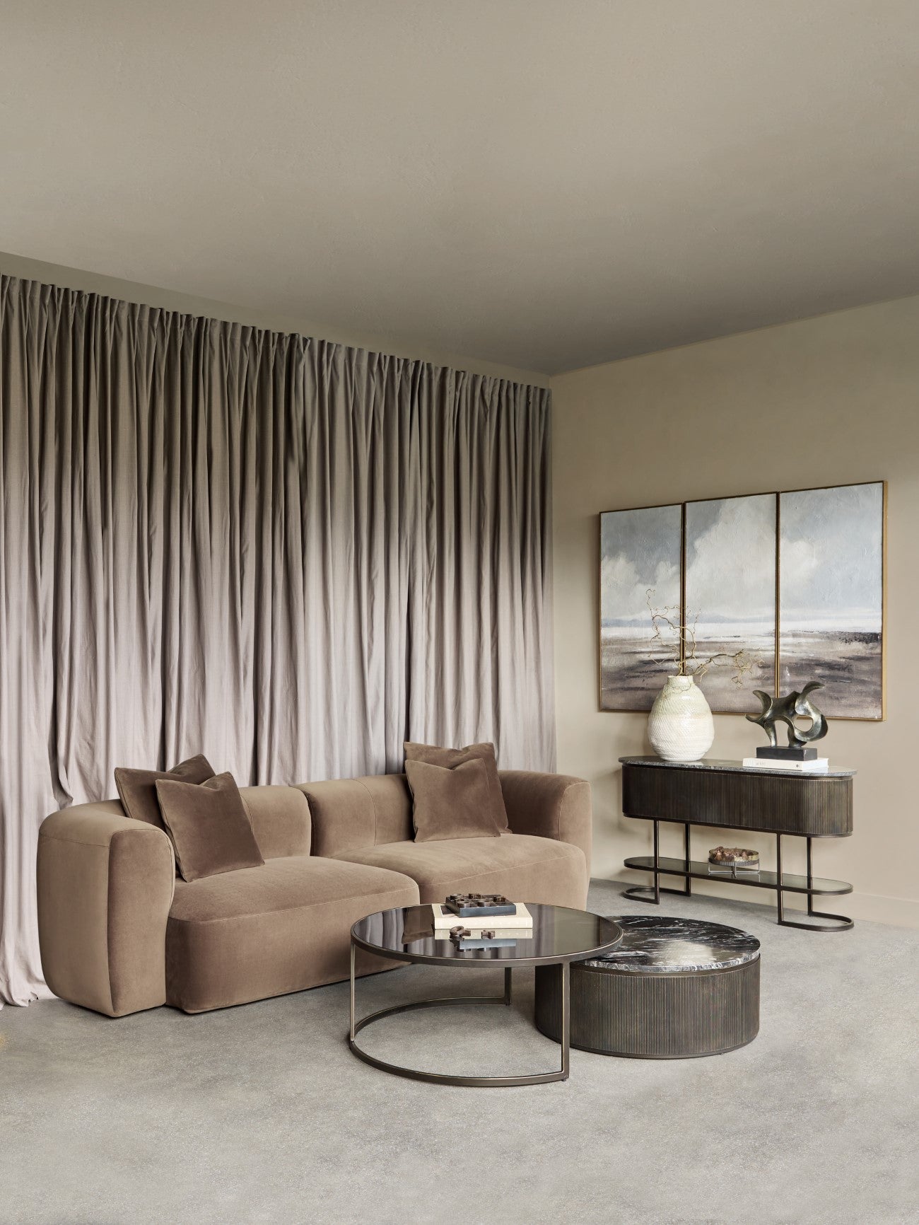 Wicklow Sofa In Brown Velvet