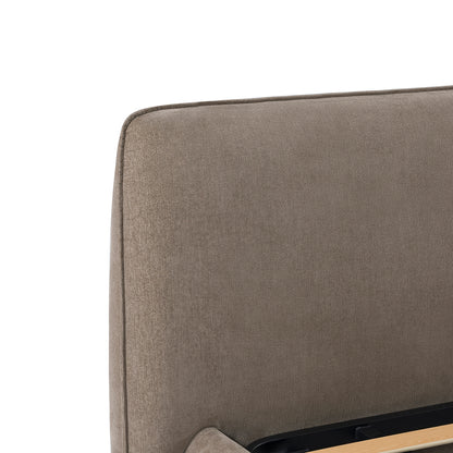 Darley Upholstered 5' King Sized bed frame in Soft Brown