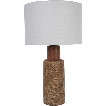 Hastings Textured Ceramic Table Lamp with Shade E27 60W