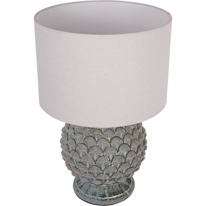 Verona Glazed Ceramic Table Lamp with Shade E27 60W