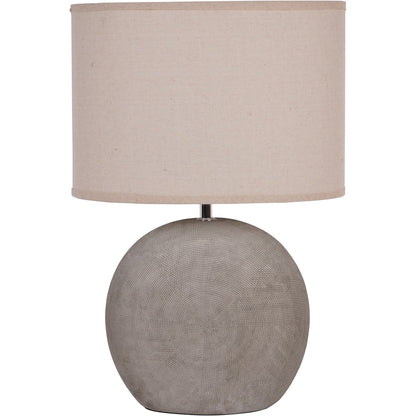 Lunara Textured Ceramic Table Lamp with Shade E27 60W