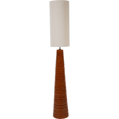 Tivoli Tall Ceramic Floor Lamp Terracotta with Shade E27 60W