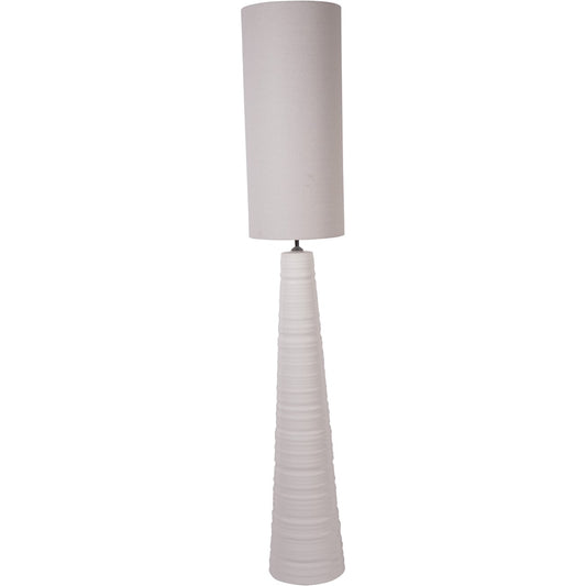 Tivoli Tall Ceramic Floor Lamp White with Shade E27 60W
