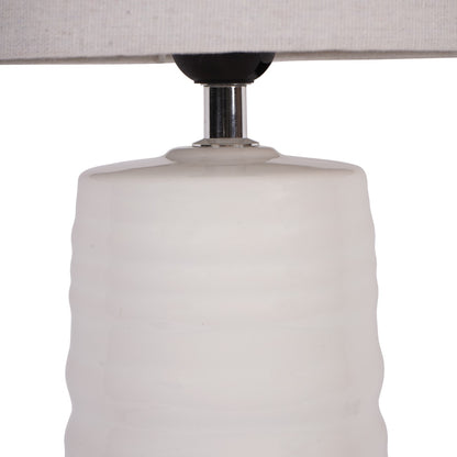 Tivoli Ceramic Table Lamp White with Shade E27 60W