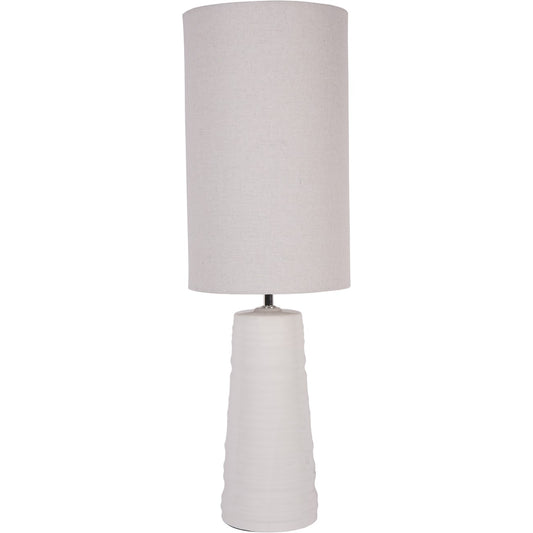 Tivoli Ceramic Table Lamp White with Shade E27 60W