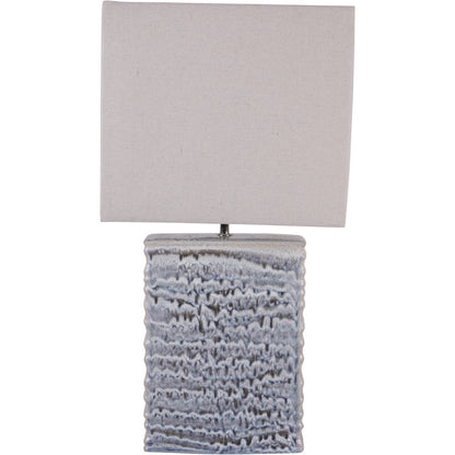 Sereno Square Ceramic Lamp Off White with Shade E27 60W