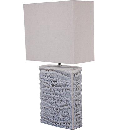 Sereno Square Ceramic Lamp Off White with Shade E27 60W