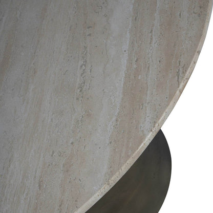 Clifton Ii Light Travertine Round Dining Table 120cm - Pak Tao