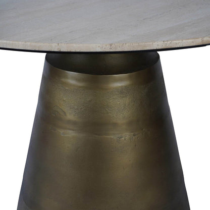 Clifton Ii Light Travertine Round Dining Table 120cm - Pak Tao