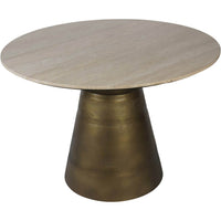 Clifton Ii Light Travertine Round Dining Table 120cm