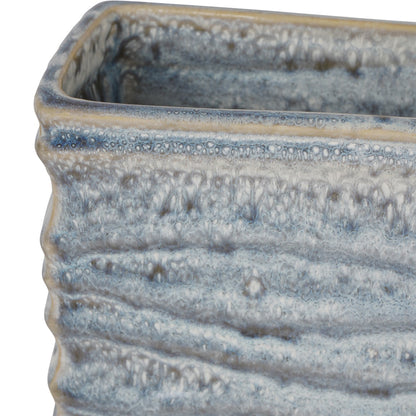 Sereno Square Glazed Vase Off White