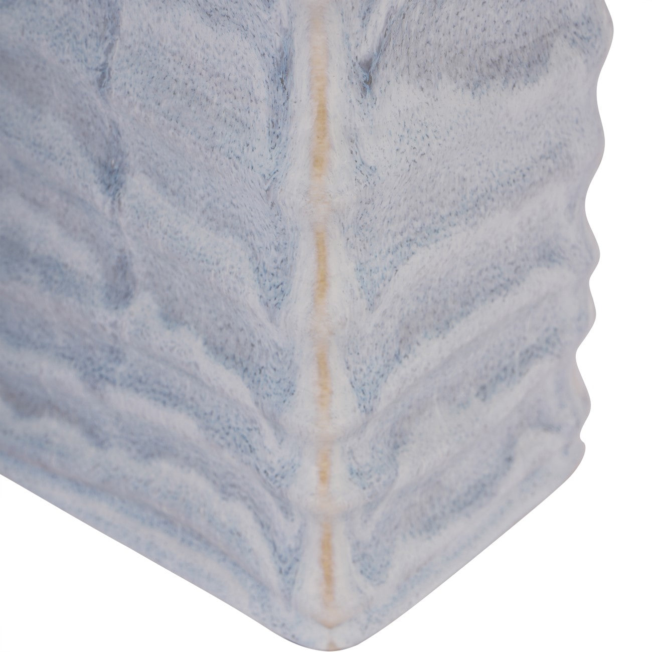 Sereno Square Glazed Vase Off White