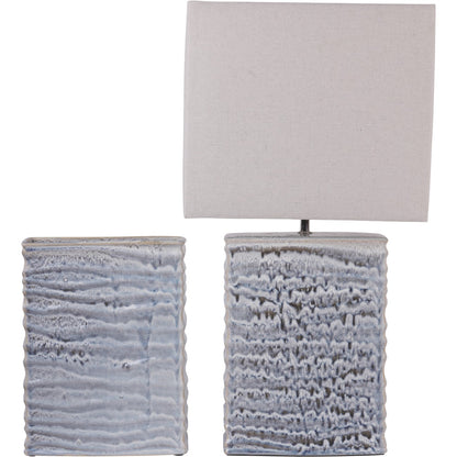 Sereno Square Glazed Vase Off White