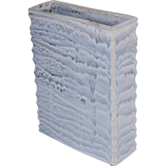 Sereno Square Glazed Vase Off White